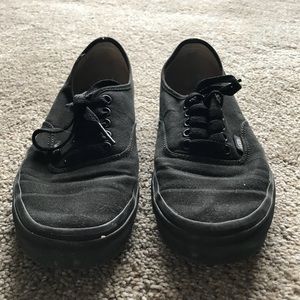Black/ Black Authentic Vans